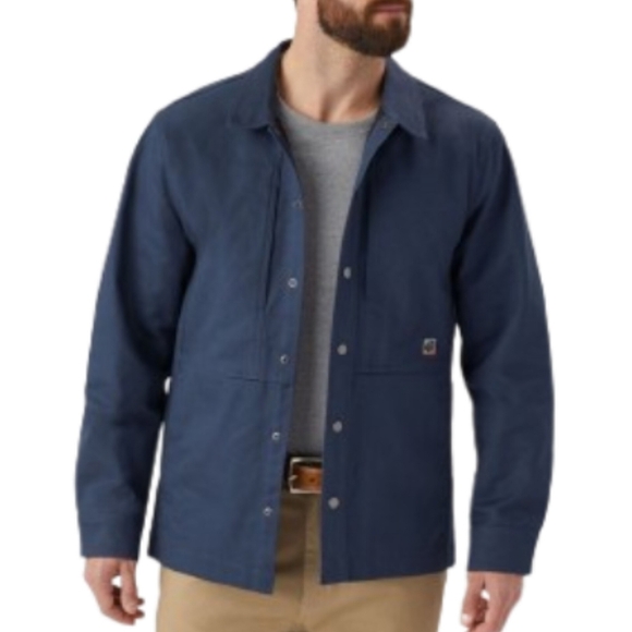 Duluth Trading Co. 40 Grit Standard Fit Lined Shirt Jack, Blue/Black, Mens 2X - Picture 1 of 9